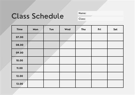 Class Schedule